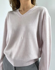 FFC - 12071 | 1207 - Kurzer Pullover mit V-Ausschnitt - Zartrosa