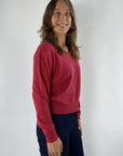 FFC - 12071 | 1273 - Kurzer Pullover mit V-Ausschnitt - Himbeere