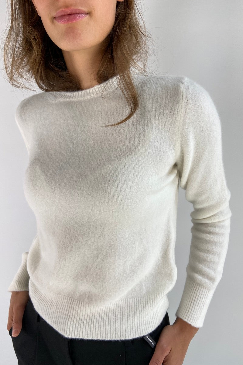 Anneclaire - D0859 201 - Pull ronde hals wolmix - off-white