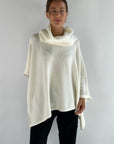 Anneclaire - D0861 201 - Cape-Pullover mit losem Kragen - Off-White