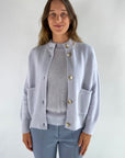 Anneclaire - D0728 270 - Kurze Weste mit 2 Taschen - eisblau