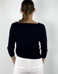 FFC - Fijngebreid Shirt met U-hals - Midnight - 15050 | 1038