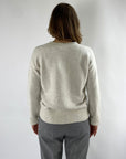 Anneclaire - D0377 201 - Pullover V Winter Baumwolle - silbergrau