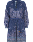 Dea kudibal - 1560124 Vania NS - Kleid kurze Ballonärmel ornamental