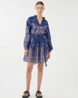 Dea kudibal - 1560124 Vania NS - Kleid kurze Ballonärmel ornamental