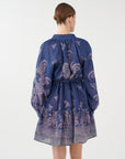 Dea kudibal - 1560124 Vania NS - Kleid kurze Ballonärmel ornamental