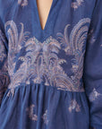 Dea kudibal - 1560124 Vania NS - Kleid kurze Ballonärmel ornamental