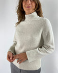 Anneclaire - D0901 201 - Pullover mit Kragen, Montant, Winter, Baumwolle - Silbergrau