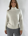 Anneclaire - D0901 201 - Pullover mit Kragen, Montant, Winter, Baumwolle - Silbergrau