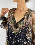 Hale Bob - Sabrina 47AA210B - Bluse V Seidengeorgette - schwarz