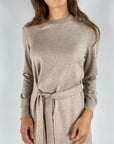Peserico - S02339 | A44 - Robe midi en laine et viscose avec ceinture