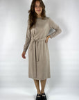 Peserico - S02339 | A44 - Midikleid aus Wolle und Viskose mit Gürtel