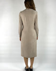 Peserico - S02339 | A44 - Midikleid aus Wolle und Viskose mit Gürtel
