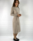 Peserico - S02339 | A44 - Midikleid aus Wolle und Viskose mit Gürtel