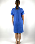 La Camicia - Linnen Hemdjurk met Plooidetails - Blue - 22183 | 238