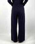 Nineto9 - Pantalon large à taille élastique - Marine - 240M