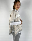 Peserico - A99535F12 | D42 - Capepull-Streifen aus Seide und Kaschmir