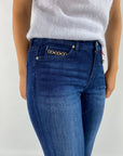 Cambio - Paris flared | 9268 - Jeans mit Detail - mid ink used