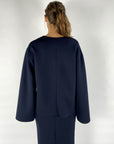 Natan - BIG 140 - Hemdbluse Scuba Split Sleeve - Navy
