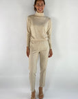 Außen - 59565 | creme - Tweed Rollkragenpullover - creme