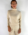 Außen - 59565 | creme - Tweed Rollkragenpullover - creme