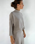 Hemisphere - 2424623-17 - Pull-Boxy-Rollkragenpullover - greige
