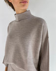 Hemisphere - 2424623-17 - Pull-Boxy-Rollkragenpullover - greige
