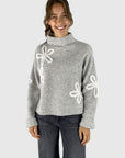 Hemisphere - 242C515FS-17 - Pull-Blume gehäkelt - grau