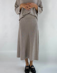 Hemisphere - 2424622H-17 - Midi-Strickrock - greige