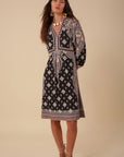 Hale Bob - Reagan 3ZAR612A - Kleid V Midi-Länge schwarz