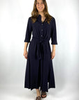 Nineto9 - Blouse chemise avec détail noué - Bleu foncé - 456L