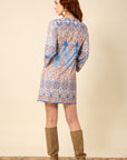 Hale Bob - Aniyah 45LN620A - Midi-Kleid V-Ausschnitt Jersey - blau
