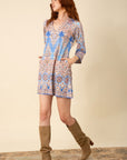 Hale Bob - Aniyah 45LN620A - Midi-Kleid V-Ausschnitt Jersey - blau