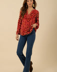 Hale Bob - Keira 48DN232A - Bluse Samt Seide Viskose - orange