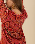 Hale Bob - Keira 48DN232A - Bluse Samt Seide Viskose - orange