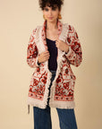 Hale Bob - Cameron 48DN330A - Strickjacke mit Jacquard-Fransen - ELFENBEIN