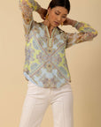 Hale Bob - Renata 4YAS210A - Hemdbluse Print - türkis