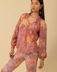 Hale Bob – Mallory 4YDD230A – Bluse mit Seidenvoile-Print – Pink