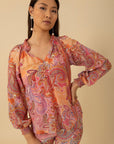 Hale Bob – Mallory 4YDD230A – Bluse mit Seidenvoile-Print – Pink