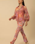 Hale Bob – Mallory 4YDD230A – Bluse mit Seidenvoile-Print – Pink