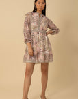 Hale Bob - Shelby 4YDD630A - Kurzes Chiffonkleid - Elfenbein