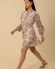 Hale Bob - Shelby 4YDD630A - Kurzes Chiffonkleid - Elfenbein