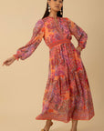 Hale Bob - Shelby 4YDD63L - Langes Chiffonkleid - Pink