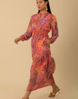 Hale Bob - Shelby 4YDD63L - Langes Chiffonkleid - Pink