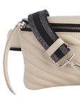 Marie Martens Coachella gesteppte Gürteltasche – Creme