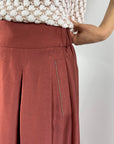 Peserico - Weiter Midirock mit Falten - Photinia - A05037