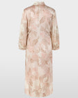 Marc Cain – AC 21.17 W09 | 217 – Hemdblusenkleid aus Seide mit Print – Pfirsich-Ecru
