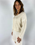 Anneclaire - D0603 1 - Pull V Shell Knit - Mastix