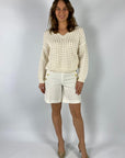 Anneclaire - D0603 1 - Pull V Shell Knit - Mastix