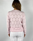 Anneclaire - D0501 403 - Pullover mit durchbrochenem Rautenmuster - Hellrosa